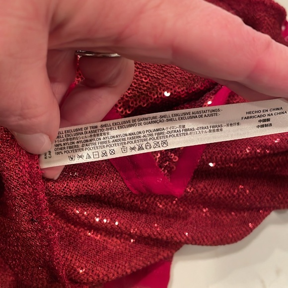 Free People NEW red time to shine slip dress sz L - Picture 6 of 6